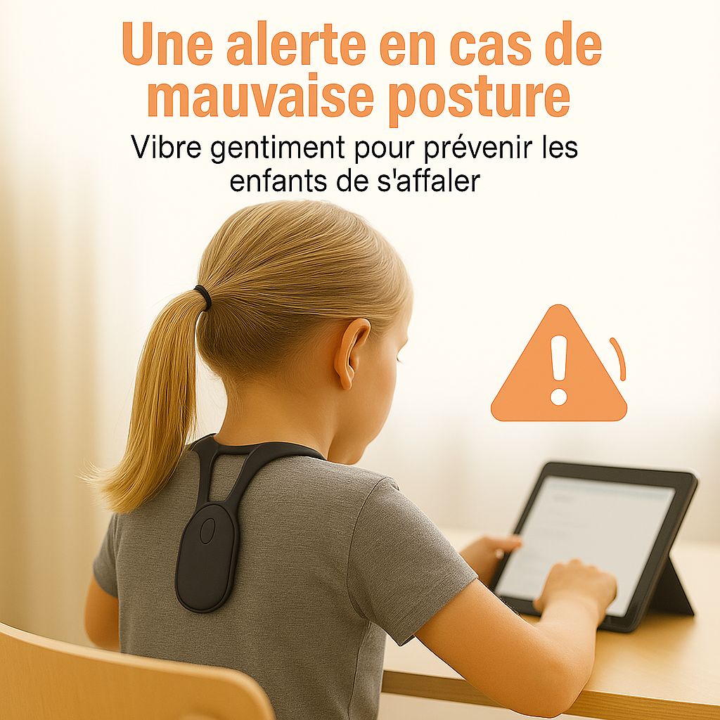 Correcteur de Posture Intelligent pour Enfant – Ultra Léger (70 g) avec Vibration Douce